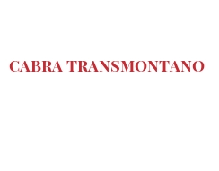 Fromages du monde - Cabra transmontano